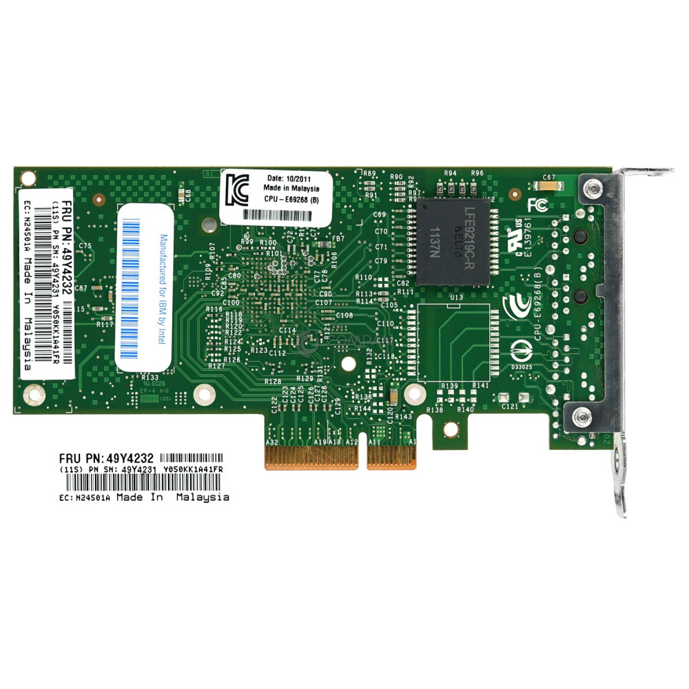 49Y4232 LP IBM INTEL I340-T2 DUAL PORT ETHERNET ADAPTER PCI-E LOW PROFILE